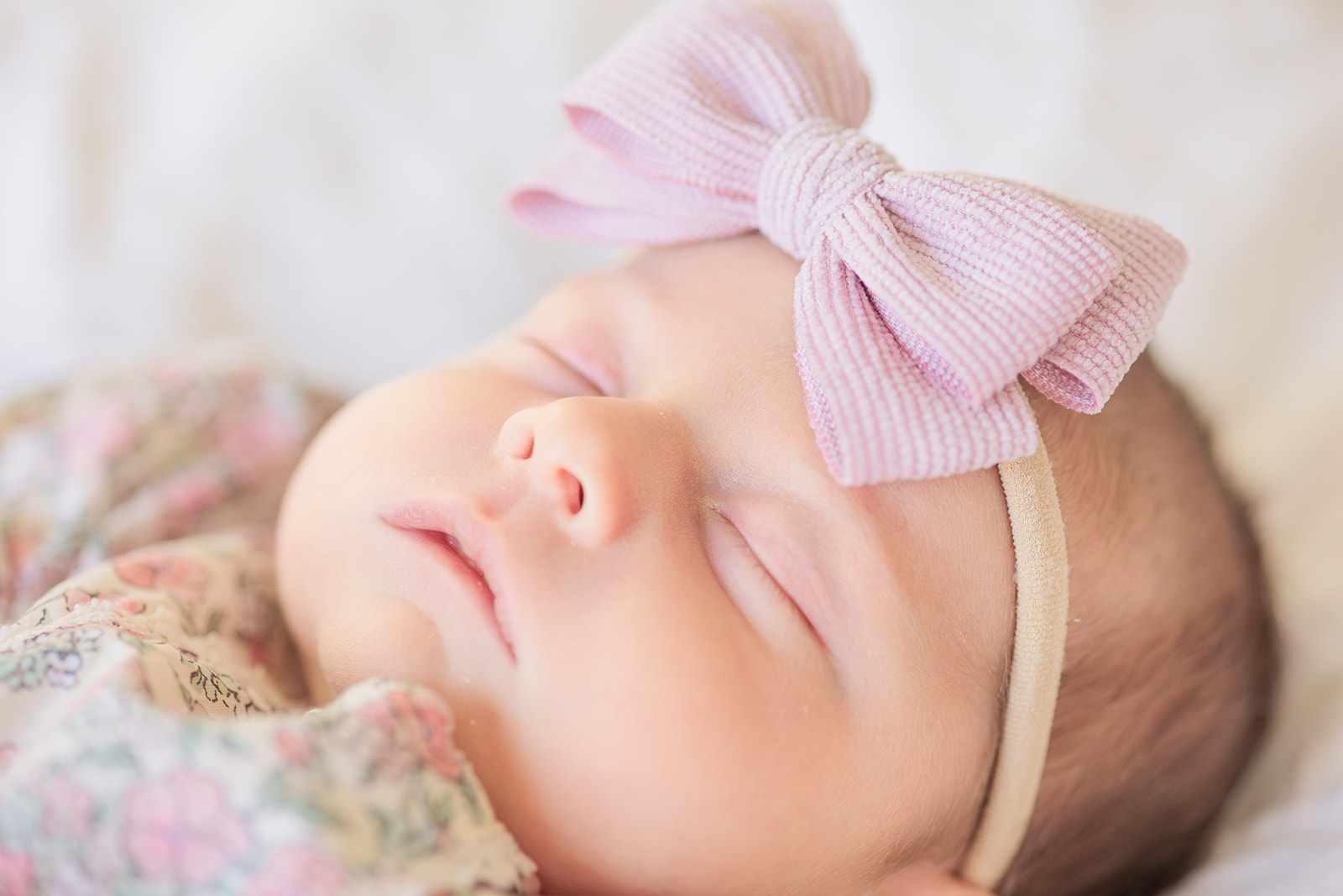 newborn sleeps during Main Line Photography session